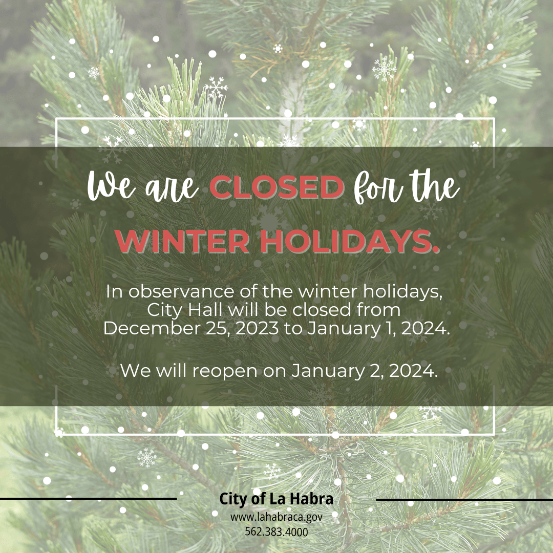 city hall winter recess closure days and hours