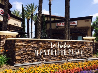 La Habra Westridge Plaza Cobblestone Sign