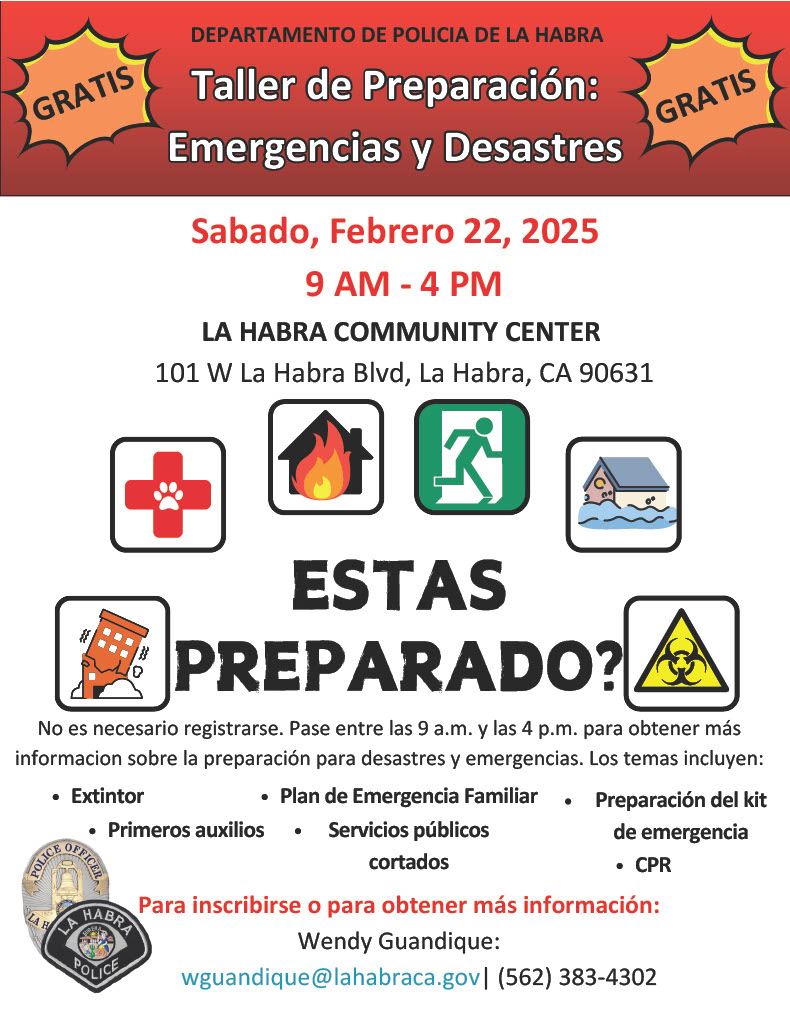 EMERGENCY PREPAREDNESS-SPANISH