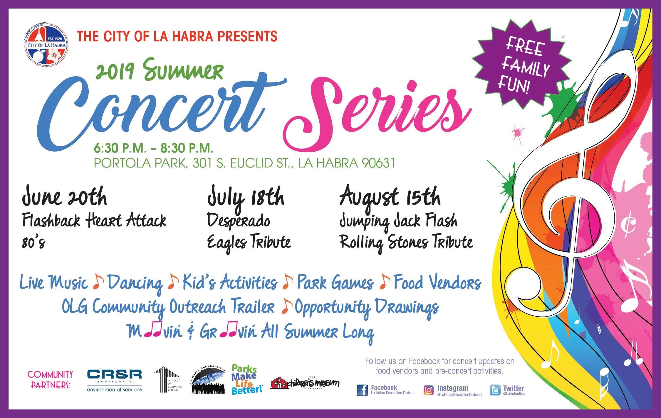 2019 Concerts in the Park